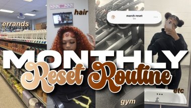 MONTHLY RESET ROUTINE ♡ * productive * gym, cleaning, hair appt, nails, health & running errands