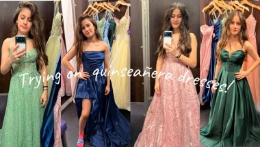 Trying on dresses for my 15th birthday | Shopping for quinceañera dresses