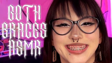 ASMR Braces Eating & Brushing 🖤 (Close-Up, Alt Girl Sounds)