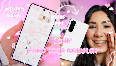 Tour pelo meu Galaxy A56  ✨🎀 O que tem no meu celular