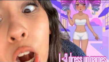 Playing dress up games!