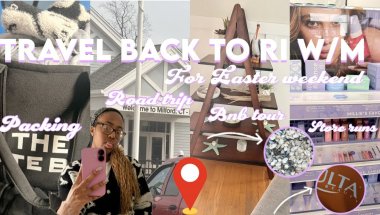 TRAVEL BACK TO RHODE ISLAND W/M: For Easter Weekend🐰| Packing, road trip, bnb tour, errands + more|
