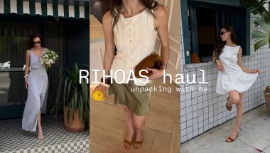 Unpacking RIHOUS haul 🤍  summer dresses, skirt, and tank top