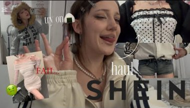 SHEIN HAUL- try on, fail, polka dots, bershka shorts dump?😳🪷