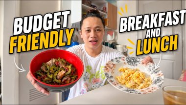BUDGET FRIENDLY NA BREAKFAST AT LUNCH! GINISANG AMPALAYA NA MAY MACKEREL AT SCRAMBLED EGG!