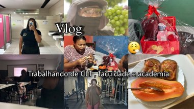 VLOG: Rotina indo pra faculdade, trabalho de CLT , academia e surpresa de dia das mães ✨🥰