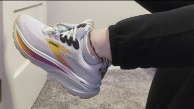 Trying Brooks running shoes!