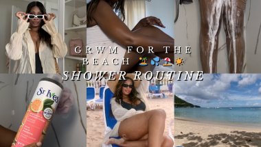 MY AFFORDABLE AFTERNOON SHOWER ROUTINE + GRWM FOR A BEACH DAY 🌊✨
