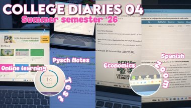 COLLEGE DIARIES 04: Summer Semester ‘26| Online learning, psych notes + test, economics, Spanish|