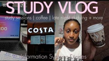 productive study vlog | mid-year finals prep + coffee runs | braces pain & finals grind