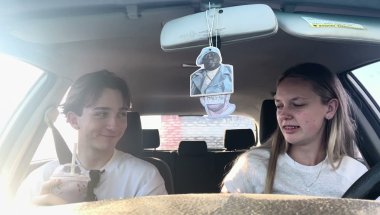First Car Vlog! reviewing grimace shake