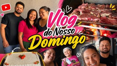 Vlog do Nosso Domingo , fizemos churrasco em família, teve bolo por Alana Matos